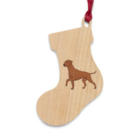 Rhodesian Ridgeback Wooden Ornaments, 6 Shapes, Solid Wood, Magnetic Back, Comes with Red Ribbon, FREE Shipping, Made in USA!!