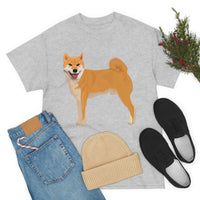 Shiba Inu Unisex Heavy Cotton Tee, Cotton, Medium Fabric, S - 5XL, 12 Colors, FREE Shipping, Made in USA!!