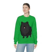 Black Pomeranian Unisex Heavy Blend™ Crewneck Sweatshirt, S - 3XL, 5 Colors, Polyester/Cotton, FREE Shipping, Made in USA!!