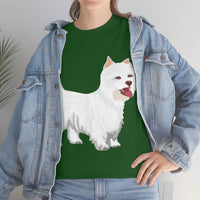 West Highland White Terrier Unisex Heavy Cotton Tee, S - 5XL, Cotton, FREE Shipping, Made in USA!!