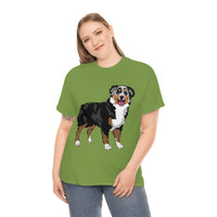 Australian Shepherd Unisex Heavy Cotton Tee, S-5XL, 12 Colors, 100% Cotton, Light Fabric, FREE Shipping, Made in USA!!