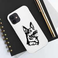 German Shepherd Case Mate Tough Phone Cases, Over 30 Sizes, Impact Resistant, Rubber Liner, FREE Shipping, Made in USA!!