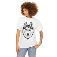 Siberian Husky Unisex Heavy Cotton Tee, S - 5XL, 12 Colors, Light Fabric, FREE Shipping, Made in USA!!