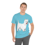 West Highland White Terrier Unisex Jersey Short Sleeve Tee, S - 3XL, Cotton, Light Fabric, FREE Shipping, Made in USA!!