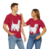West Highland White Terrier Unisex Jersey Short Sleeve Tee, S - 3XL, Cotton, Light Fabric, FREE Shipping, Made in USA!!