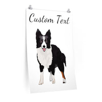 Border Collie Premium Matte vertical posters, 7 Sizes, Customizable, Personalized, FREE Shipping, Made in the USA!!