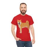 Shiba Inu Unisex Heavy Cotton Tee, Cotton, Medium Fabric, S - 5XL, 12 Colors, FREE Shipping, Made in USA!!