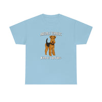 Airedale Terrier Unisex Heavy Cotton Tee, S - 5XL, 14 Colors, Light Fabric, FREE Shipping, Made in USA!!