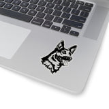 German Shepherd Kiss-Cut Stickers, 4 Sizes, Indoor/Outdoor Use, White or Transparent, FREE Shipping, Made in USA!!