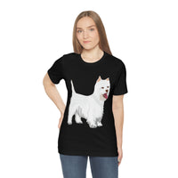 West Highland White Terrier Unisex Jersey Short Sleeve Tee, S - 3XL, Cotton, Light Fabric, FREE Shipping, Made in USA!!