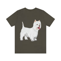 West Highland White Terrier Unisex Jersey Short Sleeve Tee, S - 3XL, Cotton, Light Fabric, FREE Shipping, Made in USA!!