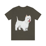 West Highland White Terrier Unisex Jersey Short Sleeve Tee, S - 3XL, Cotton, Light Fabric, FREE Shipping, Made in USA!!