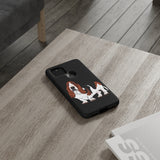 Basset Hound Tough Cases, 33 Sizes, Google, Samsung, iPhone, Matte or Glossy, Impact Resistant, Dual Layer Case, FREE Shipping, Made in USA!!