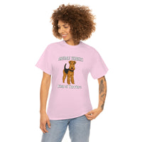 Airedale Terrier Unisex Heavy Cotton Tee, S - 5XL, 14 Colors, Light Fabric, FREE Shipping, Made in USA!!