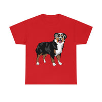 Australian Shepherd Unisex Heavy Cotton Tee, S-5XL, 12 Colors, 100% Cotton, Light Fabric, FREE Shipping, Made in USA!!
