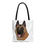 Belgian Malinois Tote Bag, 3 Sizes, Different Backgrounds Available, Made in USA!!