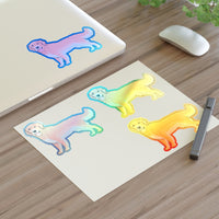 Golden Retriever Sticker Sheets, 2 Image Sizes, 3 Image Surfaces, Water Resistant Vinyl, FREE Shipping, Made in USA!!