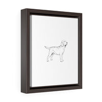 Labrador Retriever Vertical Framed Premium Gallery Wrap Canvas