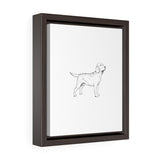 Labrador Retriever Vertical Framed Premium Gallery Wrap Canvas