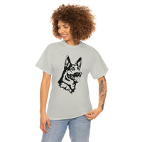 German Shepherd Unisex Heavy Cotton Tee, S - 5XL, 100% Cotton, Light Fabric, 8 Colors, FREE Shipping, Made in USA!!