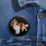Cavalier King Charles Spaniel Custom Pin Buttons