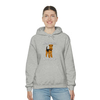 Airedale Terrier Unisex Heavy Blend Hooded Sweatshirt, S - 5XL, 12 Colors, Cotton/Polyester, FREE Shipping, Made in USA!!