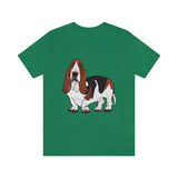 Basset Hound Unisex Jersey Short Sleeve Tee, XS - 3XL, 14 Colors, FREE Shipping, Made in USA!!