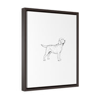 Labrador Retriever Vertical Framed Premium Gallery Wrap Canvas