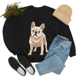 French Bulldog Unisex Heavy Blend Crewneck Sweatshirt, S - 3XL, 6 Colors, Loose Fit, Cotton/Polyester, FREE Shipping, Made in USA!!