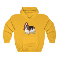 Basset Hound Unisex Heavy Blend™ Hooded Sweatshirt, Cotton& Polyester, S - 5XL, 12 Colors, FREE Shipping, Made in USA!!