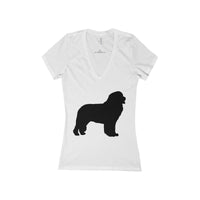 Newfoundland Women's Jersey Short Sleeve Deep V-Neck Tee