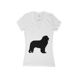 Newfoundland Women's Jersey Short Sleeve Deep V-Neck Tee