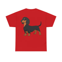 Dachshund Unisex Heavy Cotton Tee, S - 5XL, 12 Colors, Light Fabric, FREE Shipping, Made in USA!!
