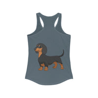 Dachshund  Women's Ideal Racerback Tank, XS - 2XL, 8 Colors, Soft Cotton/Polyester, Extra Light Fabric, FREE Shipping, Made in USA!!