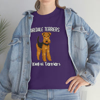 Airedale Terrier Unisex Heavy Cotton Tee, S - 5XL, 14 Colors, Light Fabric, FREE Shipping, Made in USA!!