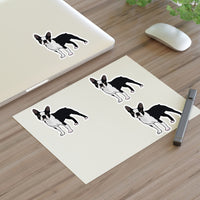 Boston Terrier Sticker Sheets, 2 Image Sizes, 3 Image Surfaces, Water Resistant Vinyl, FREE Shipping, Made in USA!!
