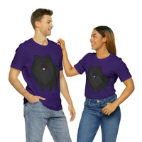 Black Pomeranian Unisex Jersey Short Sleeve Tee, S - 3XL, 16 Colors, Cotton, Light Fabric, FREE Shipping, Made in USA!!