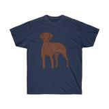 Vizsla Unisex Ultra Cotton Tee, 12 Colors, S - 5XL, FREE Shipping, Made in the USA!!