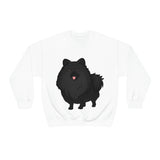 Black Pomeranian Unisex Heavy Blend™ Crewneck Sweatshirt, S - 3XL, 5 Colors, Polyester/Cotton, FREE Shipping, Made in USA!!