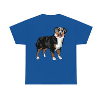 Australian Shepherd Unisex Heavy Cotton Tee, S-5XL, 12 Colors, 100% Cotton, Light Fabric, FREE Shipping, Made in USA!!