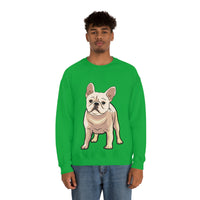 French Bulldog Unisex Heavy Blend Crewneck Sweatshirt, S - 3XL, 6 Colors, Loose Fit, Cotton/Polyester, FREE Shipping, Made in USA!!