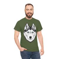 Siberian Husky Unisex Heavy Cotton Tee, S - 5XL, 12 Colors, Light Fabric, FREE Shipping, Made in USA!!