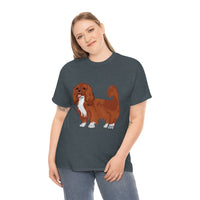 Ruby Cavalier King Charles Spaniel Unisex Heavy Cotton Tee, 12 Colors, S - 5XL, 100% Cotton, FREE Shipping, Made in USA!!