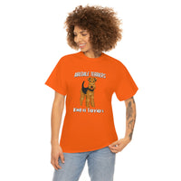 Airedale Terrier Unisex Heavy Cotton Tee, S - 5XL, 14 Colors, Light Fabric, FREE Shipping, Made in USA!!