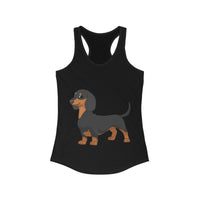 Dachshund  Women's Ideal Racerback Tank, XS - 2XL, 8 Colors, Soft Cotton/Polyester, Extra Light Fabric, FREE Shipping, Made in USA!!