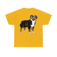 Australian Shepherd Unisex Heavy Cotton Tee, S-5XL, 12 Colors, 100% Cotton, Light Fabric, FREE Shipping, Made in USA!!