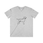 Labrador Retriever V-Neck T-Shirt, Men's Fitted V-Neck Short Sleeve Tee