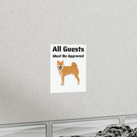 Shiba Inu Premium Matte Vertical Poster, 7 Sizes, Indoor Use, 175 gsm Fine Art Paper, FREE Shipping, Made in USA!!