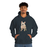 French Bulldog Unisex Heavy Blend Hooded Sweatshirt, S - 5XL, 12 Colors, FREE Shipping, Made in USA!!