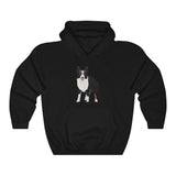 Border Collie Unisex Heavy Blend™ Hooded Sweatshirt, Cotton & Polyester, 7 Colors, S - 3XL, Made in USA!!, FREE Shipping!!